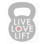 Live Love Lift Kettlebell Postcard
