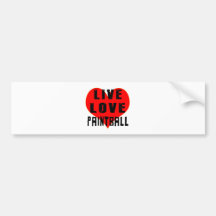 Live Love Paintball Bumper Stickers