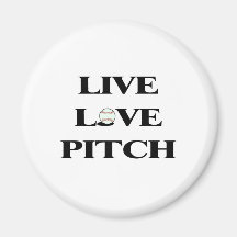 Live Love Pitch Fridge Magnet