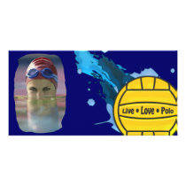 Live Love Polo - Water Polo Photo Card - Customise