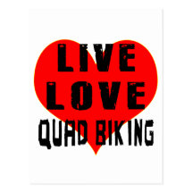 Live Love Quad Biking Postcard