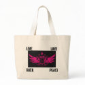 Live, Love, Rock, Peace bags