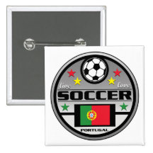 Live Love Soccer Portugal Pinback Button