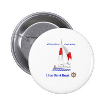 Live On A Boat Buttons