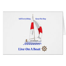 Live On A Boat Card