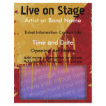 Live on Stage Red and Tan Music Flyer