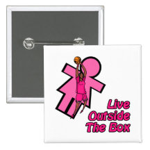Live outside the box pinback button