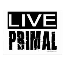 live primal / paleo diet postcards