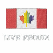 Live Proud! Canadian Flag Polo Shirt