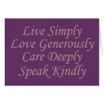 Live Simply pink Cards