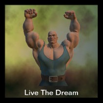 Live The Dream Weightlifter Poster posters