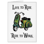 Live To Ride - Ride To Work Greeting Card