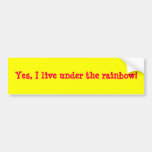 live under the rainbow bumper sticker