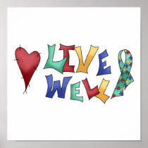 Live Well Autism Awarness Design Poster