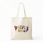 Live Well- Purple Awareness Ribbon bags