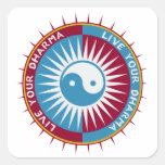 Live Your Dharma Square Sticker
