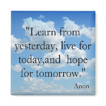 Live Your Life Fridge Magnet