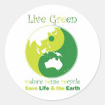 LiveGreen AustralAsia ying yang Sticker