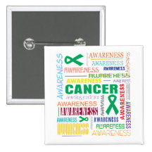 Liver Cancer Awareness Collage Buttons