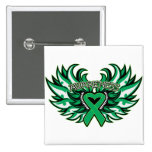 Liver Cancer Awareness Heart Wings.png Pinback Buttons