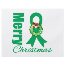 Liver Cancer Awareness Merry Christmas Ribbon Personalized Flyer