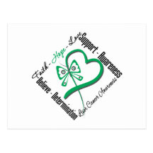 Liver Cancer Faith Hope Love Butterfly Postcards