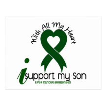 LIVER CANCER I Support My Son Postcards