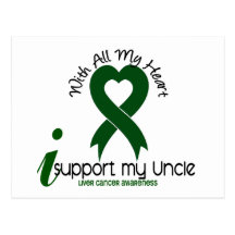 LIVER CANCER I Support My Uncle Postcards
