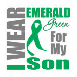 Liver Cancer I Wear Emerald Green Son t-shirts