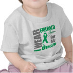 Liver Cancer I Wear Emerald Green Uncle t-shirts
