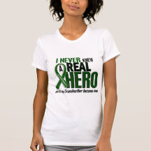 Liver Cancer NEVER KNEW A HERO 2 Grandmother Tee Shirt