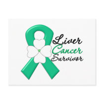 Liver Cancer Survivor Flower Ribbon Post Cards