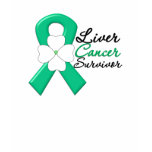 Liver Cancer Survivor Flower Ribbon t-shirts