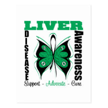 Liver Disease Awareness Butterfly Postcard
