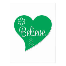 Liver Disease Believe Heart Post Card