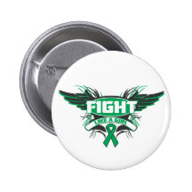 Liver Disease Fight Like a Girl Wings.png Pinback Buttons