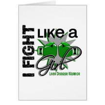 Liver Disease I Fight Like A Girl 13.2 Card