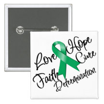 Liver Disease Love Hope Determination Pinback Button