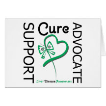 Liver Disease Support Advocate Cure Greeting Card