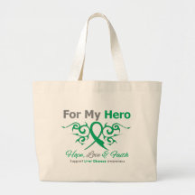 Liver Disease Tribal Ribbon Hero Tote Bag