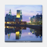 Liverpool at night, England Magnets