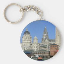 Liverpool city skyline, England, U.K. Keychain