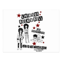 LIVIN' OUT ROCK'N'ROLL FILM PREMIERE MERCHANDISE POST CARD