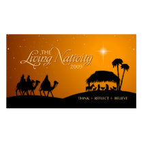 Living Nativity Christmas gift tag