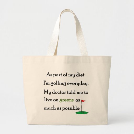 Living On Greens Canvas Bag