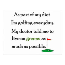 Living On Greens Post Card
