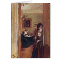 Living-room Artist's Sister - Adolph Von Menzel Card