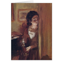 Living-room Artist's Sister - Adolph Von Menzel Greeting Cards
