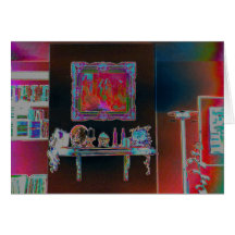 living room things greeting cards