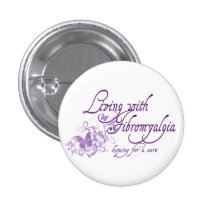 Living with Fibromyalgia Pinback Buttons